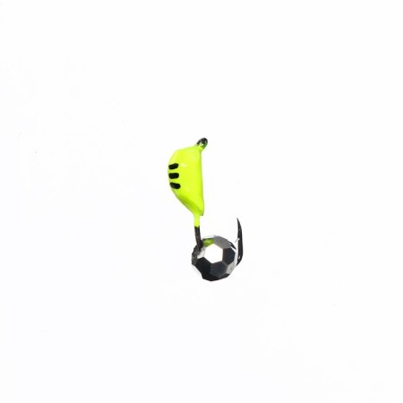 Mormyshka beetle lime, black strip + ball Granin silver, weight 0.75 g-1
