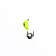 Mormyshka beetle lime, black strip + ball Granin silver, weight 0.75 g