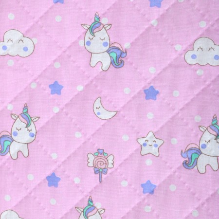 Coaters of unicorns 110x140cm, pink, calico 120g/m, XL 100%-2