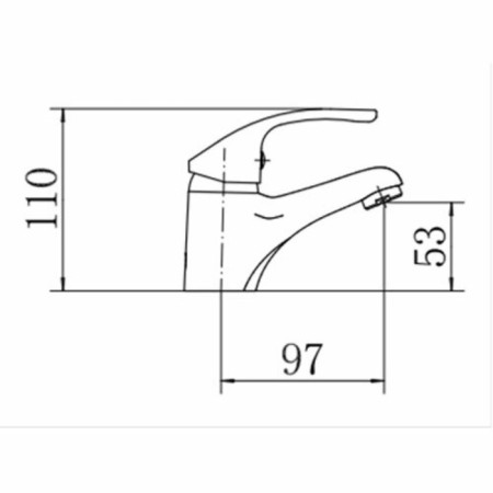 Fashun A1036 shell mixer, one -leaf, pour 97 mm, brass, chrome-1