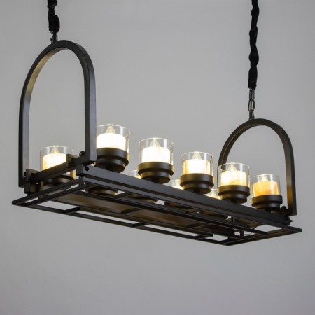 Sommelier chandelier 10he27 40w Black 83x30x40-140cm-2