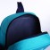 Baby backpack on lightning, 3 outer pockets, turquoise color