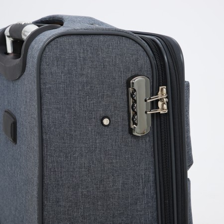 Small 20 suitcase, a lightning department, code lock, 3 wheels, 2 outer pockets, color gray color-4