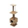 Complex for cats with a claw, with a house and 2 shelves, 37 x 37 x 120 cm, beige