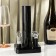 Opra Black Bar Set, 5 items: electric corrugation, drip, cork, knife for cutting foil
