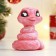 New Year. Symbol 2025. Figure soap "snake" pink with silver