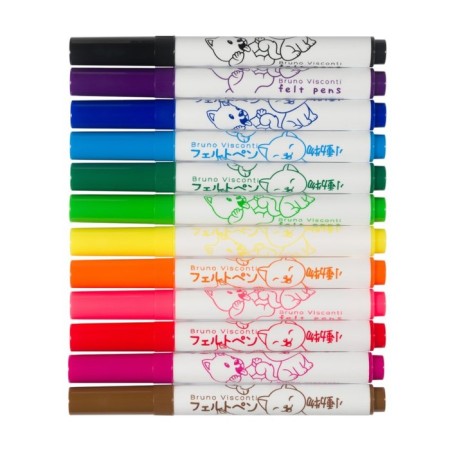 Fleeters with a thickened rod 12 JoyColor mini colors, in a plastic pocket, mix-4