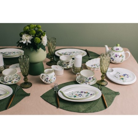 Service Porcelain Tea Daulay "Green Garden", 12 items: 6 cups 220 ml, 6 saucer d = 13 cm-8