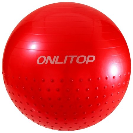 Fitball ONLYTOP D = 65 cm, 1000 g, semi -massage, MIX color-19
