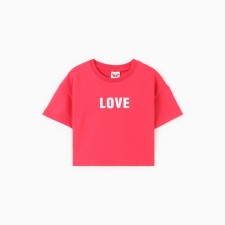T-shirt for a girl, color Bubble-guum, height 134 cm