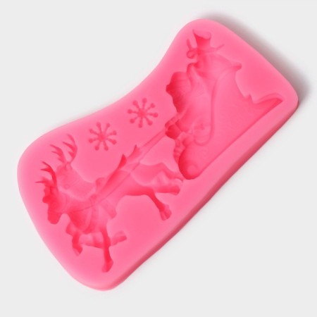 MOLD "SOLT", silicone, 13 × 7.5 × 1.2 cm, pink color-1