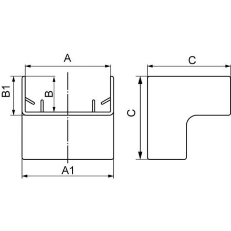 Internal angle dkc aim, 25x17 mm, 00391-1
