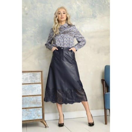 Women's skirt, size 42, blue color-7