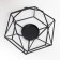 Summary metal per 1 candle "hexagon" black 12x13.5x6 cm
