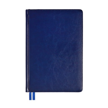 Dated diary of 2025, A5, 168 sheets in a ruler, leatherette "Nebraska", silver cut, blue