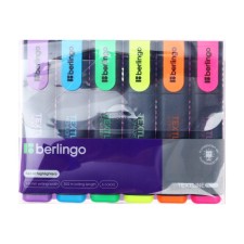 A set of markers-textbooks of 6 colors, Berlingo, 5.0 mm, euro suspension