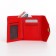 Women's wallet on the button, red color