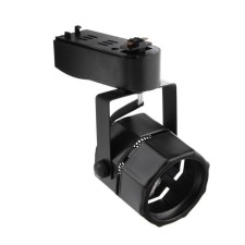 Track lamp for the GU5.3 lamp, eight faces, black body