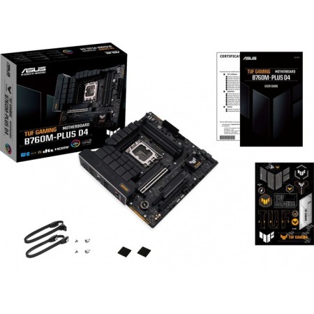 The ASUS TUF Gaming B760M-Plus D4, LGA1700, B760, 4XDDR4, HDMI, DP, MATX-3