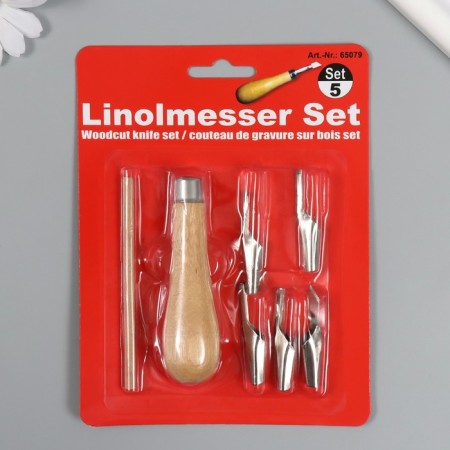 Tool for creativity n-r 7 items (2 holders + 5 blades) 2.5x13x17 cm