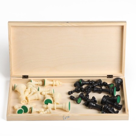 Chess Grandmaster, tournament 43x43 cm, Plastic figures, King H-10 cm, Pig H = 4.5 cm-2