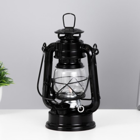 Kerosene lamp decorative black 9.5x12.5x19 cm risalux-1