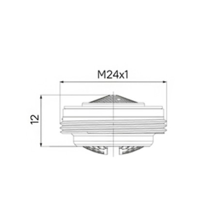 IDDIS 996P24A3SMCF, external thread, D = 24 mm, ABS plastic-7