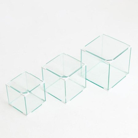 Aquariums Kube Cube "Matryoshka", 16 l, 27 l, 43 l, white corners-1