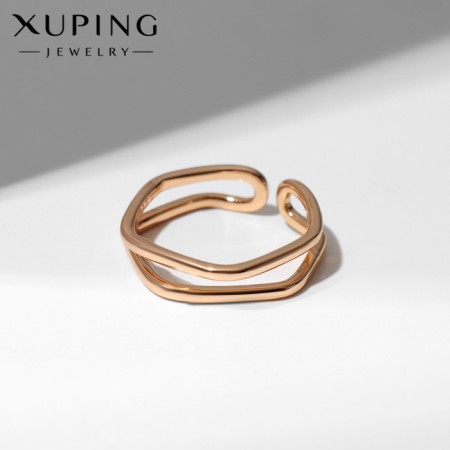 Ring Xuping bends, color gold, size 16