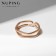 Ring Xuping bends, color gold, size 16