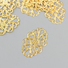 Decorative element gold 2 x 3.2 cm