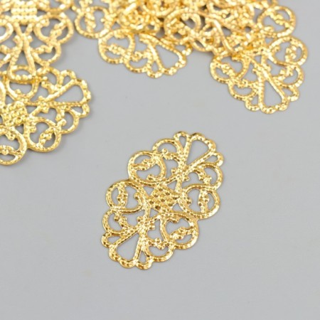 Decorative element gold 2 x 3.2 cm
