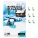 Mormyshka column black, lime abdomen + ball Granen blue, weight 0.35 g