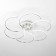 Ceiling chandelier Citilux "Jamini" CL229261E, 64x64x13 cm, 6x12.5W, LED, Gray color gray