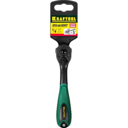 Rattle Kraftool "Expert" 27796-1/4, plastic coating, CR-V steel, 72 teeth, 1/4 "-3