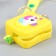 A keychain wallet with a carbine silicone "Bright pictures" Square yellow mix 6x3x7 cm