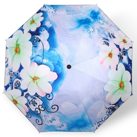Mechanical umbrella “Aerial flowers”, eponge, 4 additions, 8 knitting needles, r = 48 cm, color mix-10