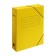 Archive folder on gum Calligrata, microhofrocarton, 75 mm, up to 700 l, yellow
