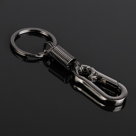 Cartage keychain, clamp, dark chrome-1