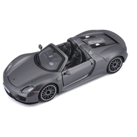 BBURAGO Porsche 918 SPYDER, DIE-CAST, 1:24, opening doors, gray gray.-5