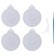 Christmas tree decoration for painting "Model" 4 pcs., Brush