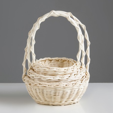 Set of baskets, 3, 9 × 21, 15 × 19, 12 × 16 cm, rattan, mix