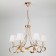 ADELIA 6x40W E14 chandelier, gold 68x68x53 cm