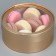 Makarun box, confectionery packaging tube with a window, “gold” 16 x 16 x 5 cm