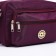 Cross-Bodi Bag with zipper, purple color