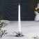Retro candlestick Metal for one candle, 10x4 cm, chrome