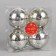 Set of balls plastic D-8 cm, 4 pcs "Vintage" silver