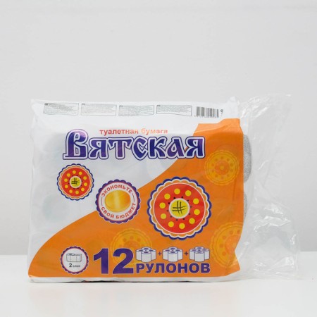 Toilet paper "Vyatka", 2 layers, 12 rolls