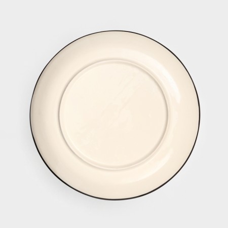 Ceramic plate "Persia", flat, 25 cm, yellow, 1 variety, Iran-2
