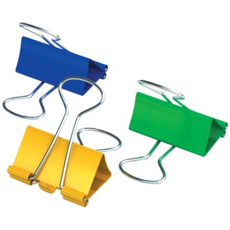 Papers clamps 19mm, 12pcs., Color-1